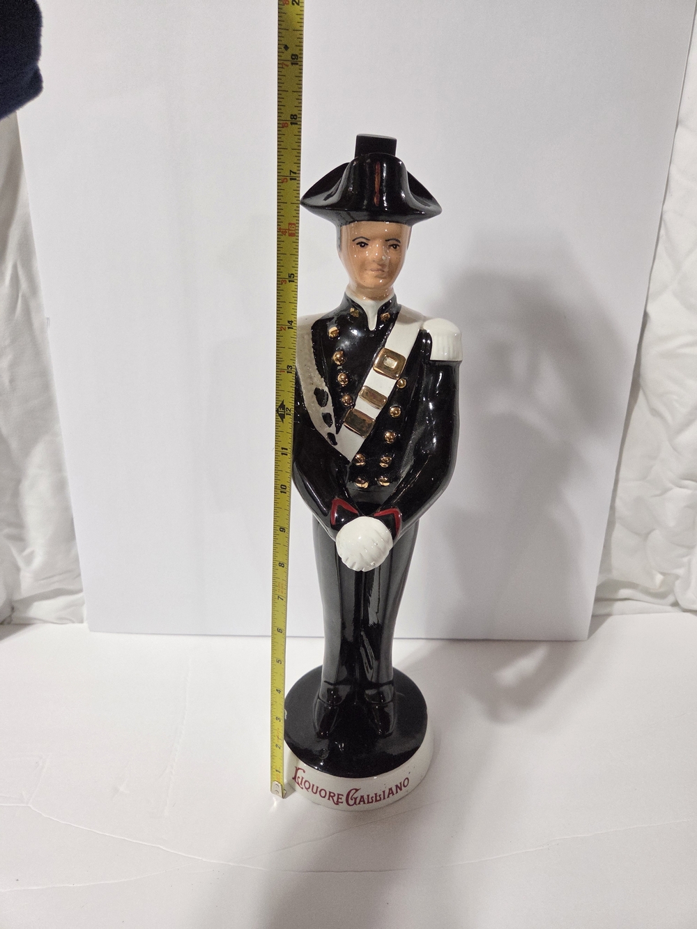 Black Ceramic Soldier Figurine with Gold Accents - Home Art Ceramic - Picture 6 of 7
